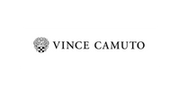 Logo Vince camuto sur fond noir, présenté par une agence d'achat d'espace.